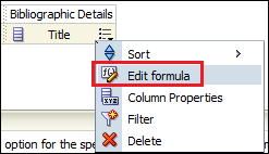 Edit Formula